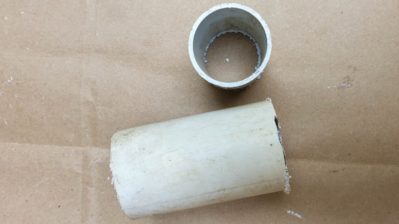 Cut the PVC pipes using a handsaw