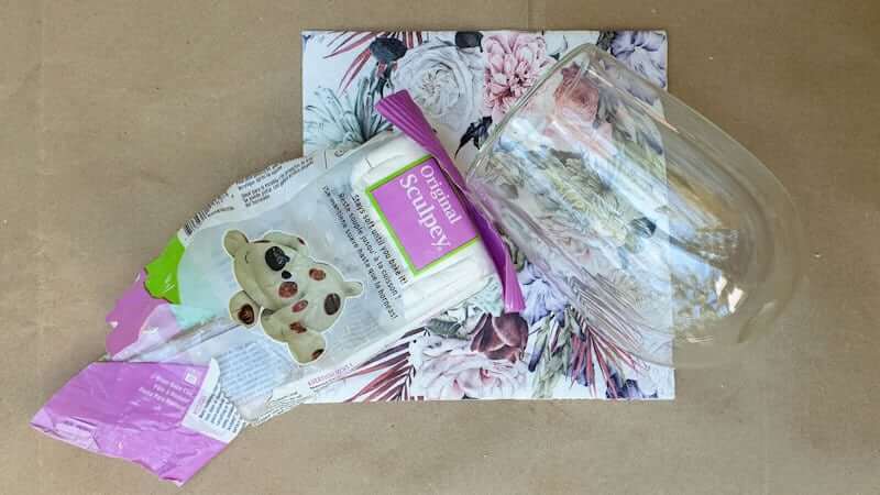 What you need to make clay baked napkin bowls