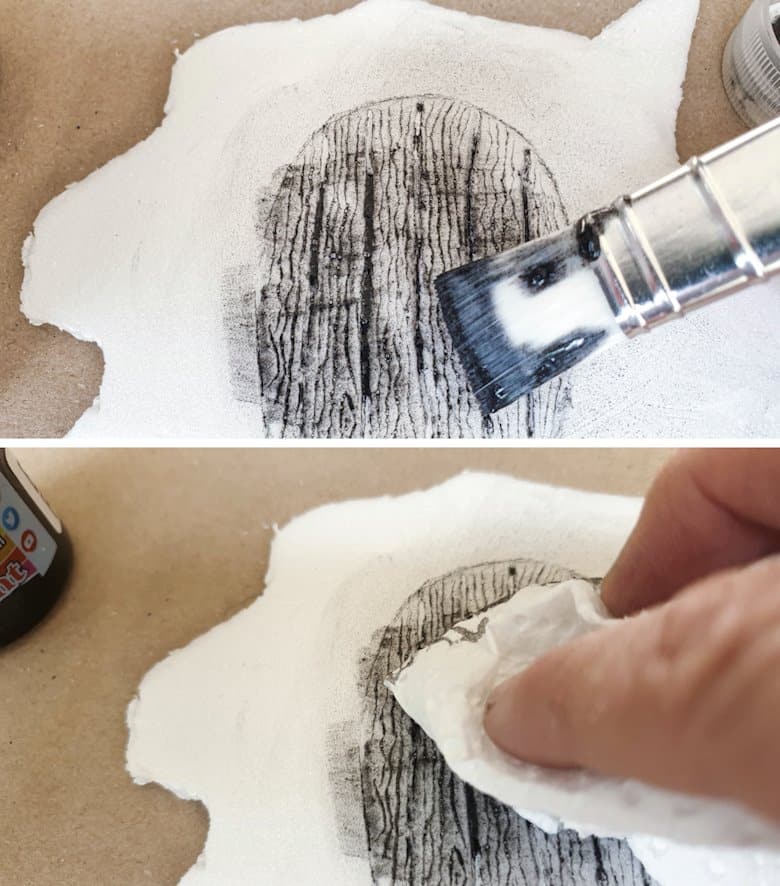 Add a wash of watered down black paint and repeat of necessary
