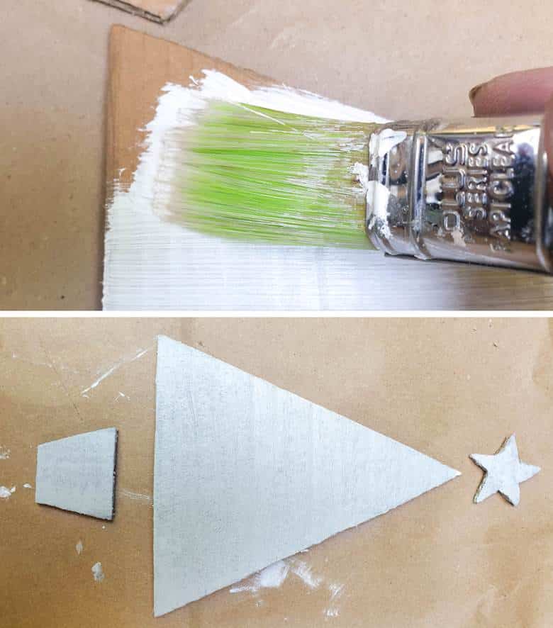 Paint the cardboard white