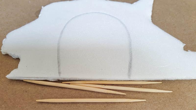 To create a wood grain effects you'll need toothpicks