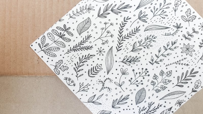 What you need to make a 3 step cardboard Christmas tree ornament