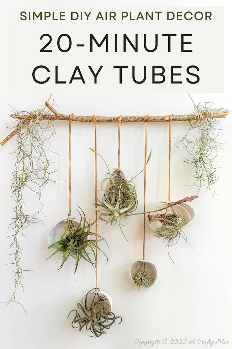 Let your air plants be the stars of the show. These budget-friendly, hanging clay tubes are quick to make and easy to customise. Low-maintenance, boho decor in under 20 minutes. Get the full Tutorial at A Crafty Mix
