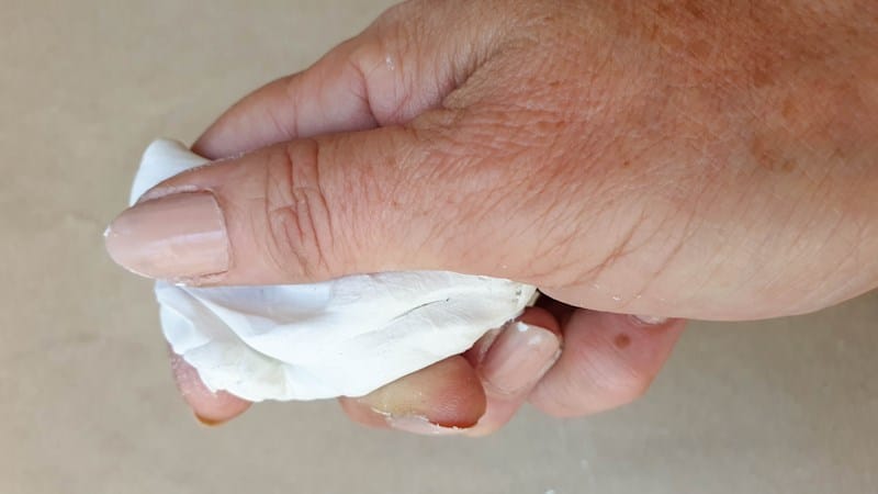 Knead the clay into a ball