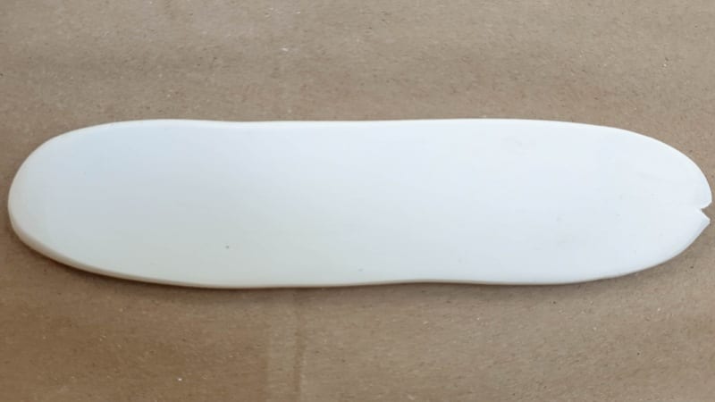 Pull the flattened worm shape