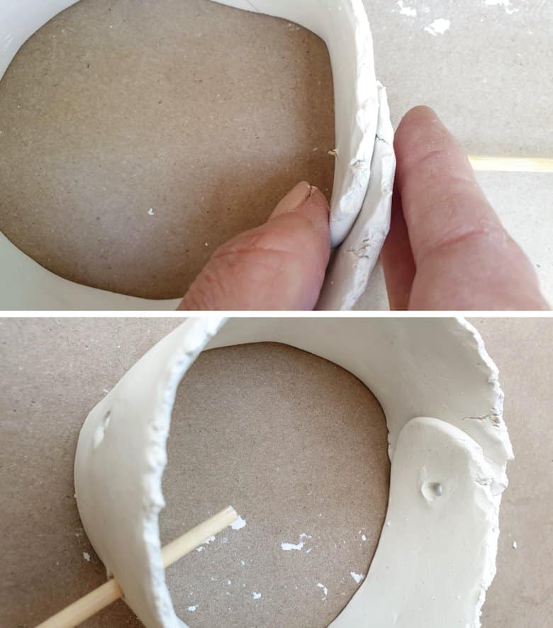 Use a skewer or pen to make holes in the tubes