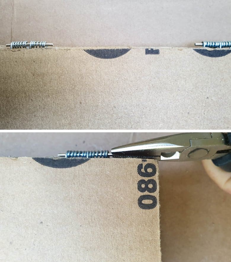 Crimp the metal noodle tube ends