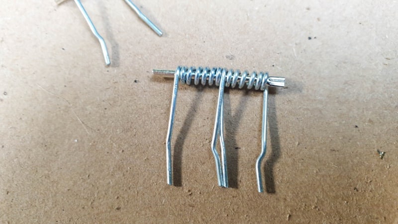 Clothespin hinge before adding to the frame