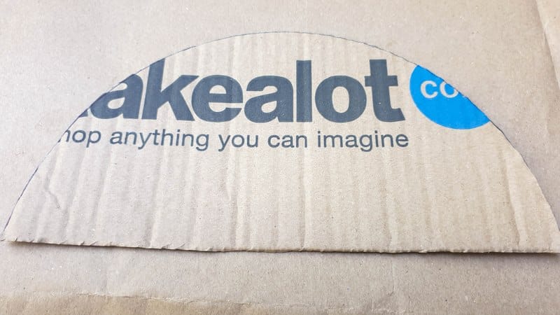 Cut the half circle out of cardboard