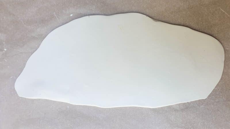 A long clay blob that we'll be using to make the wine glass stem vase