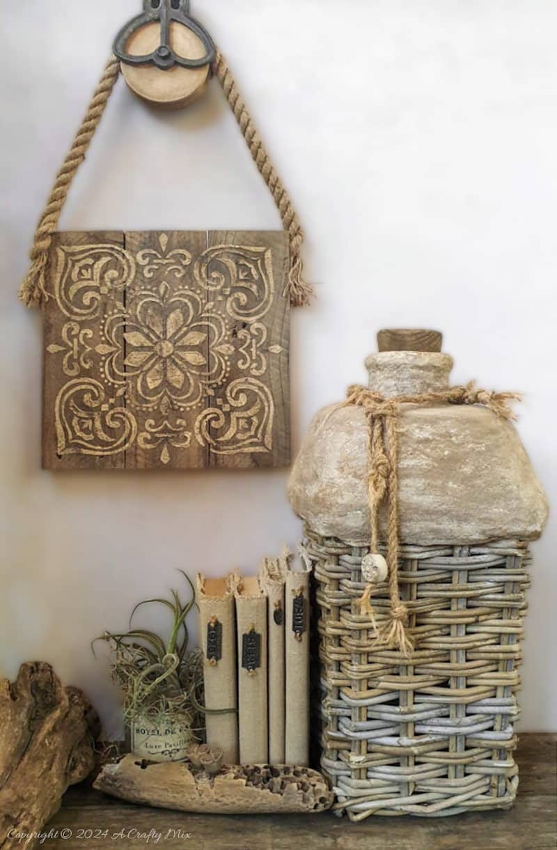 Breathe new life into an ordinary basket and turn it into stunning one-of-a-kind home d&eacute;cor full of character and vintage charm. Our detailed step-by-step tutorial will show you how to create this unique, eye-catching wicker woven oil basket using plaster of Paris, paper Mache, and a secret ingredient from the garden. 