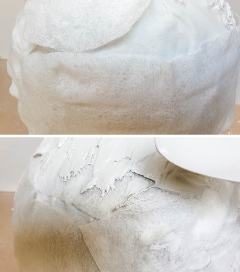 Apply a second layer of the casting stone