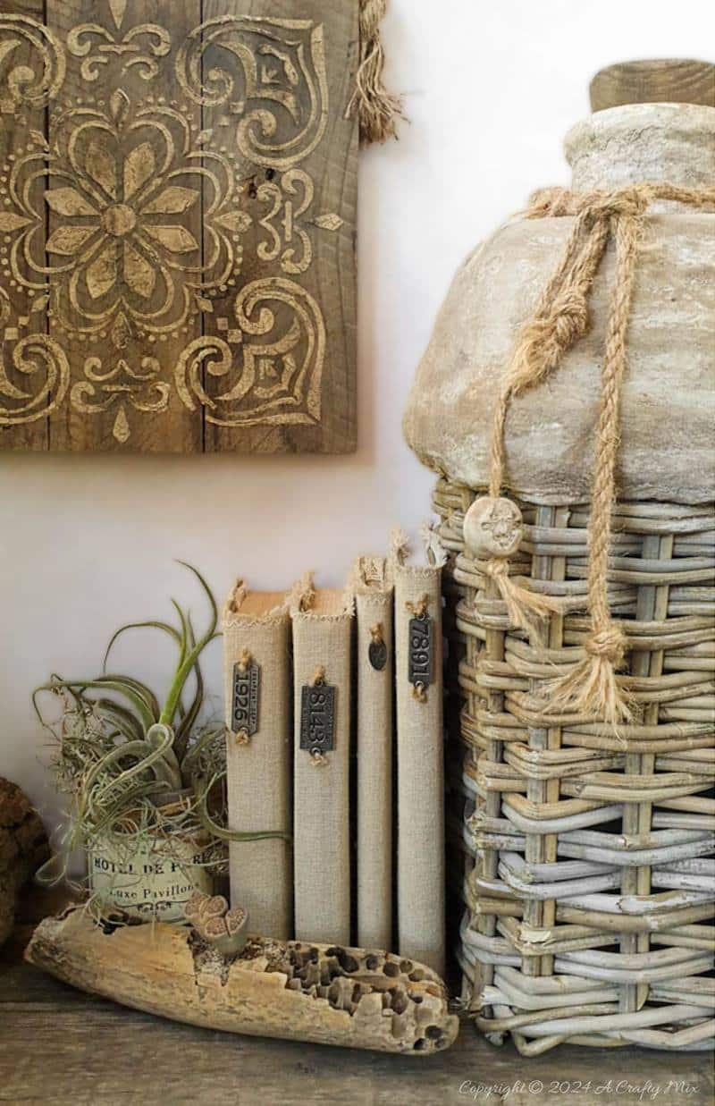 Breathe new life into an ordinary basket and turn it into stunning one-of-a-kind home décor full of character and vintage charm. Our detailed step-by-step tutorial will show you how to create this unique, eye-catching wicker woven oil basket using plaster of Paris, paper Mache, and a secret ingredient from the garden.
