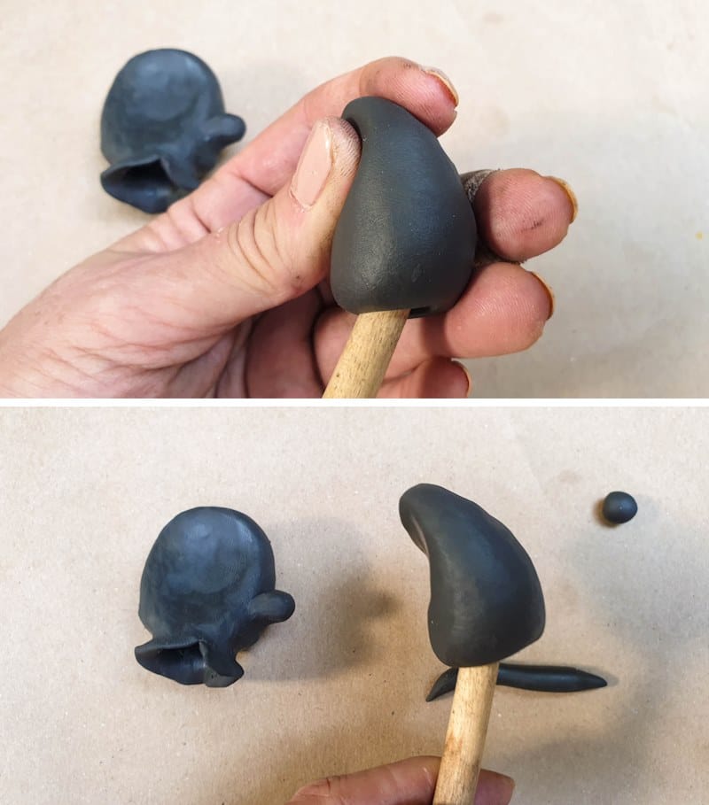 Shape the palm of the cartoon hand