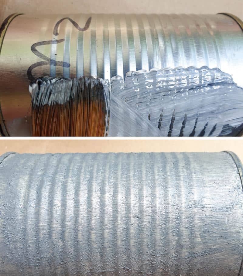 Paint the tin can to get rid of the shine