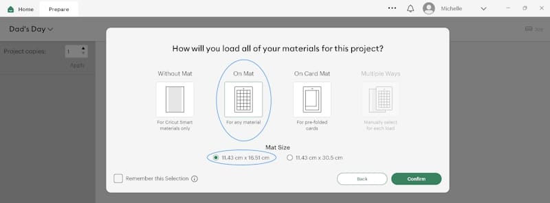 Step 6 - Choose on the mat