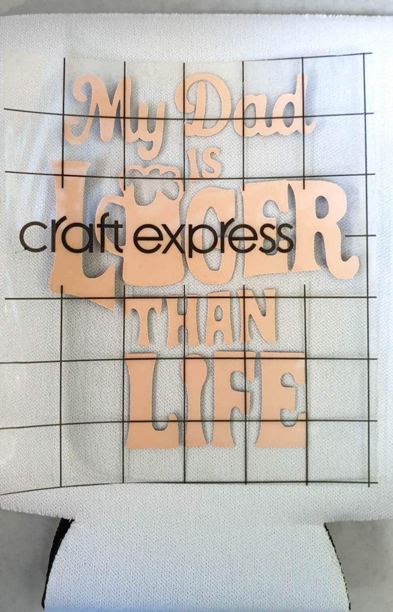 Place the design face down on the cozy
