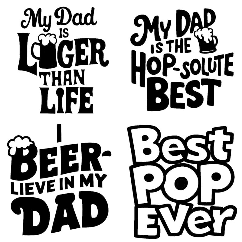 Free to download beer typography for the infusible ink cozies