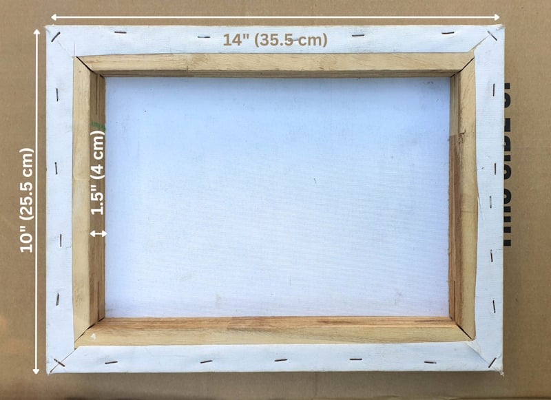 The cotton box canvas I used to make the Halloween scene