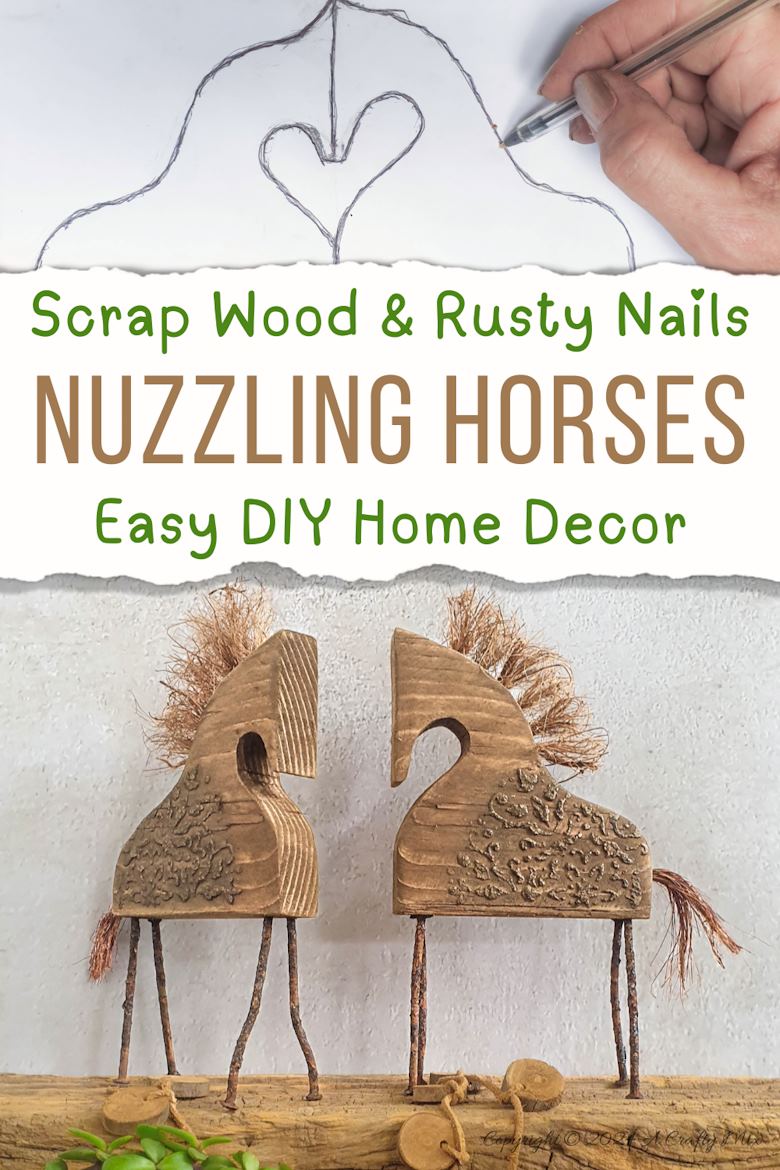Upcycle your off-cuts into sustainable home d&eacute;cor with this easy-to-follow tutorial. We&rsquo;ll show you how to make a pair of scrap wood nuzzling horses with coltish, rusty nail legs. They add a touch of rustic charm and love to any room. The tutorial includes a free template and a fun way to use rust as an ageing stain.