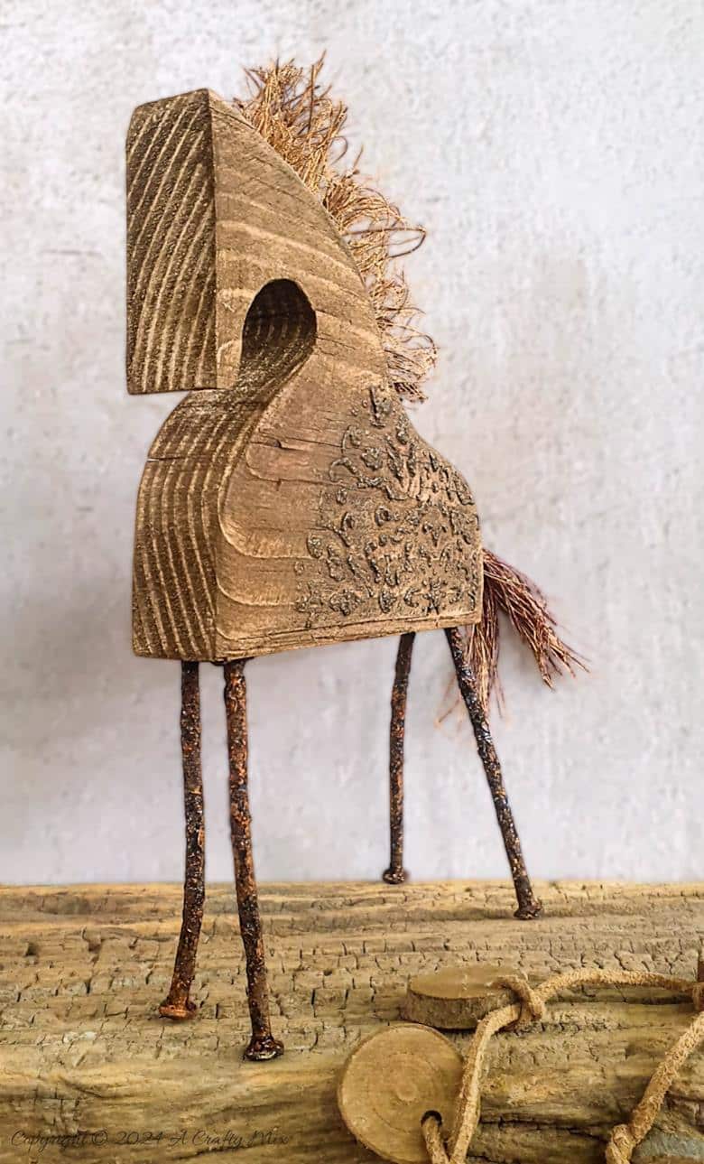Upcycle your off-cuts into sustainable home d&eacute;cor with this easy-to-follow tutorial. We&rsquo;ll show you how to make a pair of scrap wood nuzzling horses with coltish, rusty nail legs. They add a touch of rustic charm and love to any room. The tutorial includes a free template and a fun way to use rust as an ageing stain.