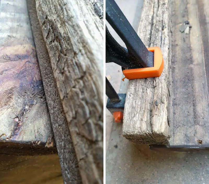 Hide the gap between the doors with a scrap piece of 2 x 2