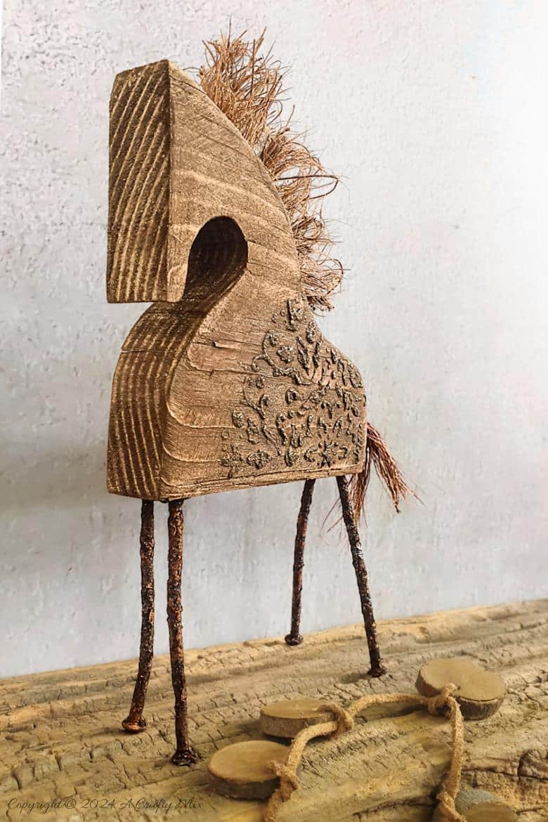 Upcycle your off-cuts into sustainable home d&eacute;cor with this easy-to-follow tutorial. We&rsquo;ll show you how to make a pair of scrap wood nuzzling horses with coltish, rusty nail legs. They add a touch of rustic charm and love to any room. The tutorial includes a free template and a fun way to use rust as an ageing stain.