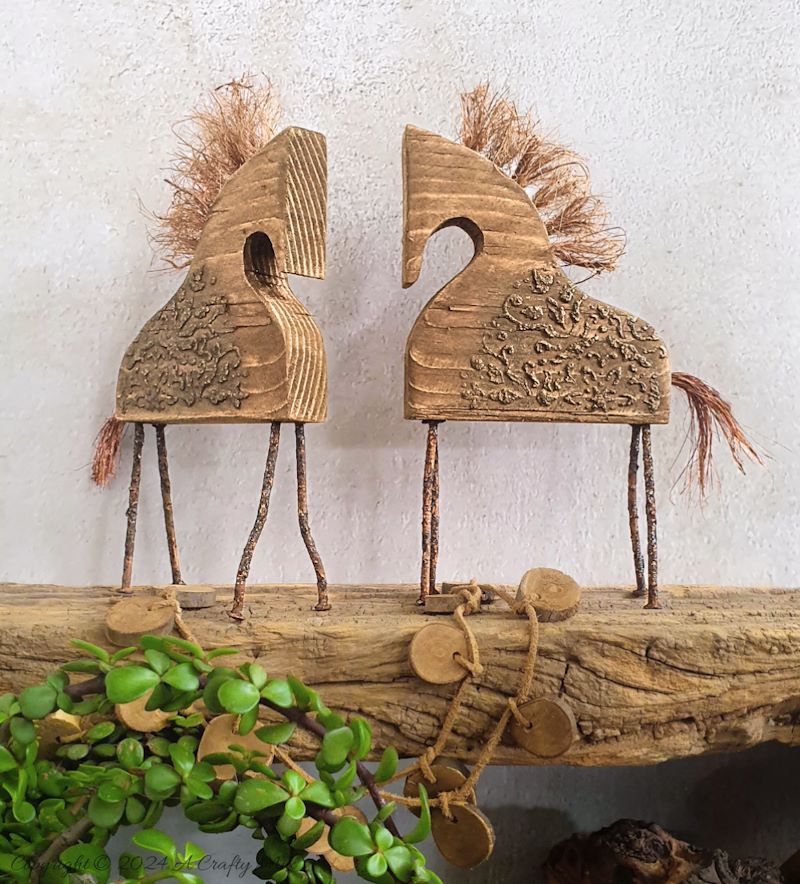 Upcycle your off-cuts into sustainable home d&eacute;cor with this easy-to-follow tutorial. We&rsquo;ll show you how to make a pair of scrap wood nuzzling horses with coltish, rusty nail legs. They add a touch of rustic charm and love to any room. The tutorial includes a free template and a fun way to use rust as an ageing stain.