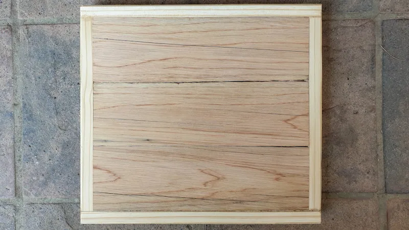 Sand the salvaged wood and trim