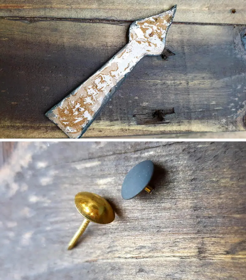 Add thumbtacks to the cardboard hinges