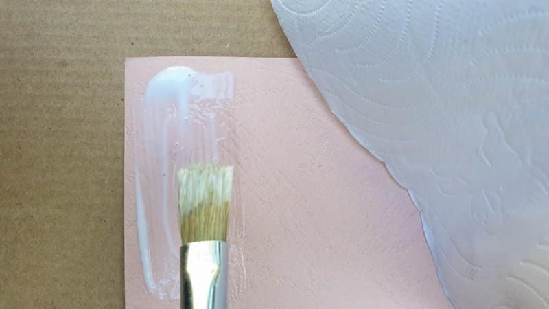 Paint mod Podge onto cardstock