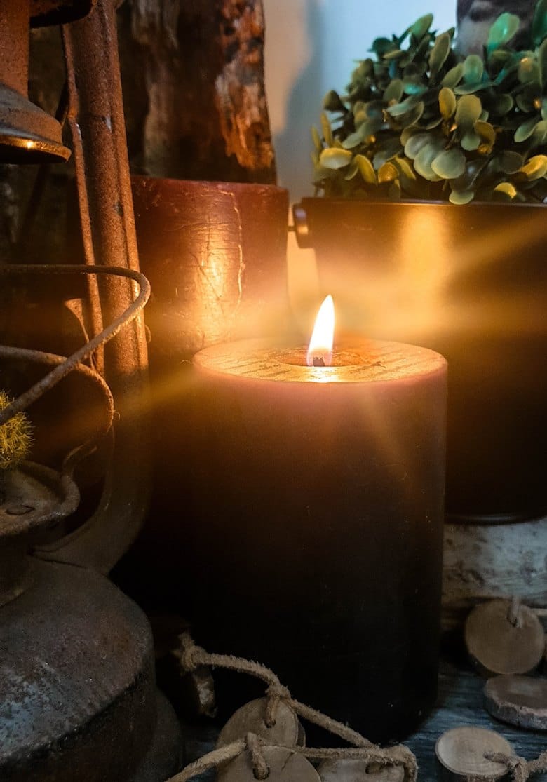Set the mood with black candles