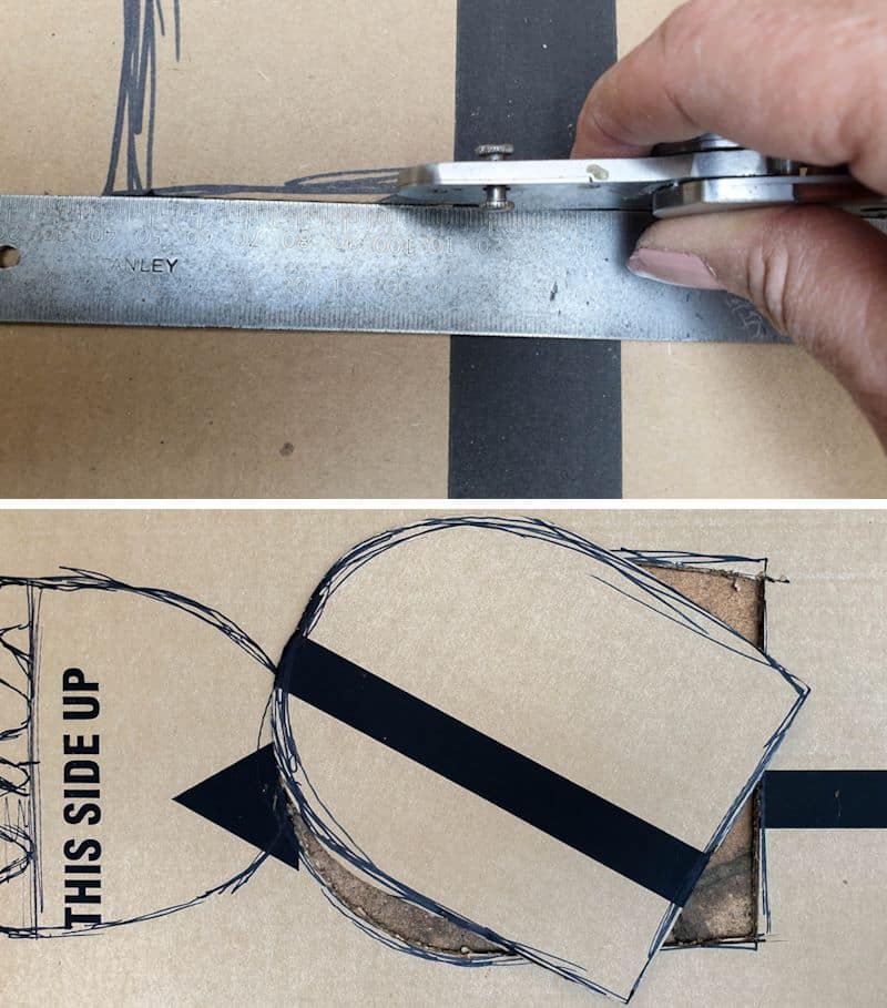 Cut out the cardboard pieces with a sharp craft knife