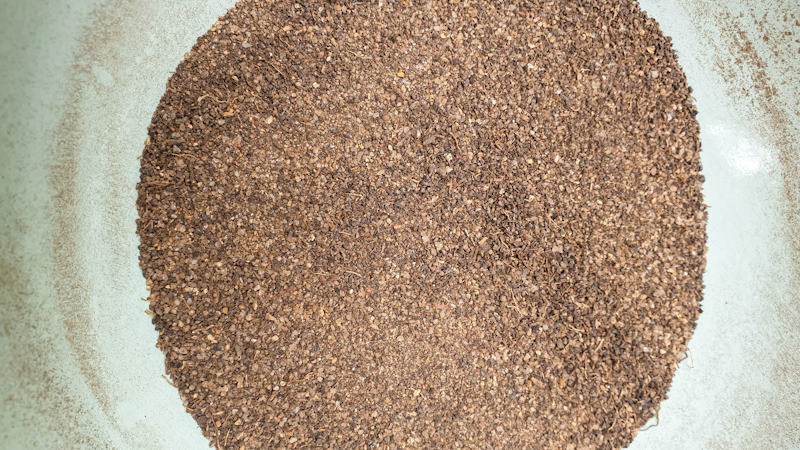 The garden soil after removing any unwanted bits