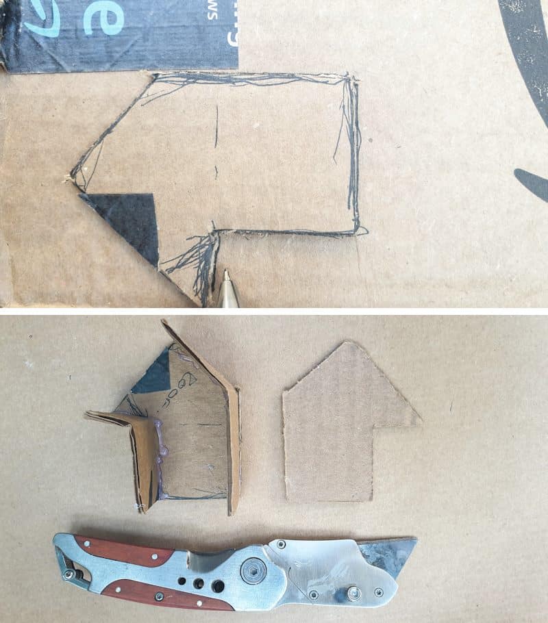 Glue the cardboard chimney pieces together