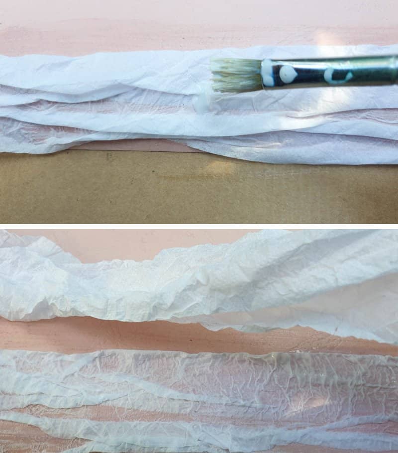 Paint on a second layer of mod Podge