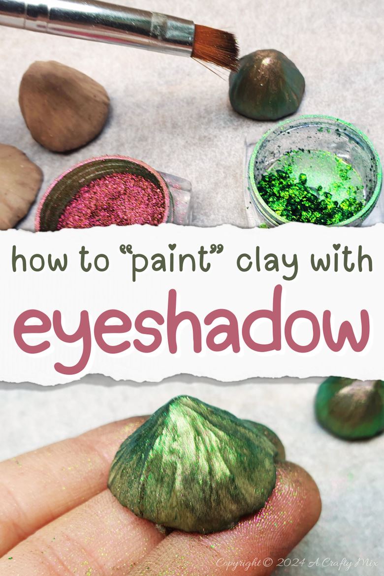As odd as it may sound, using makeup on your next clay project is a game-changer. We&rsquo;ll show you how painting clay with shimmering eyeshadow can add a whole new dimension to your creation. You be thrilled by the stunning chameleon-like effect you can achieve with a simple swipe of an eyeshadow brush.