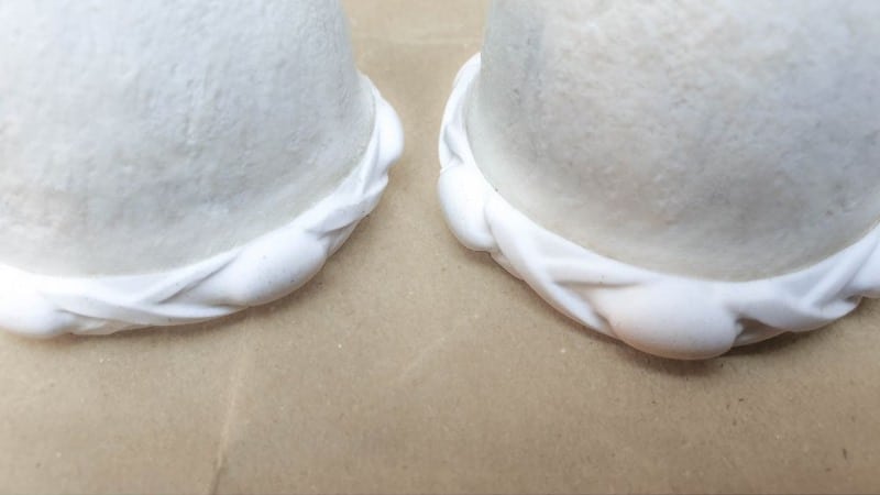Wrap the clay edging around the bottle bells