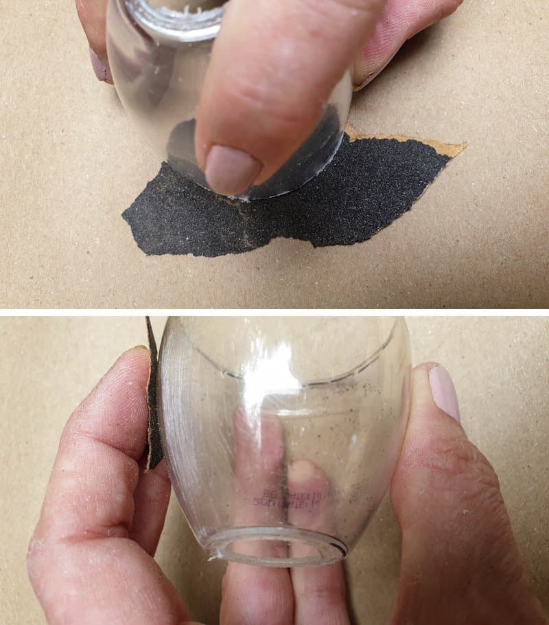 Sand the cut marks and the plastic bottle