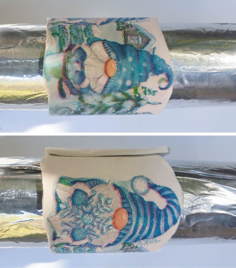 Wrap the clay rings around a aluminum foil cover tube