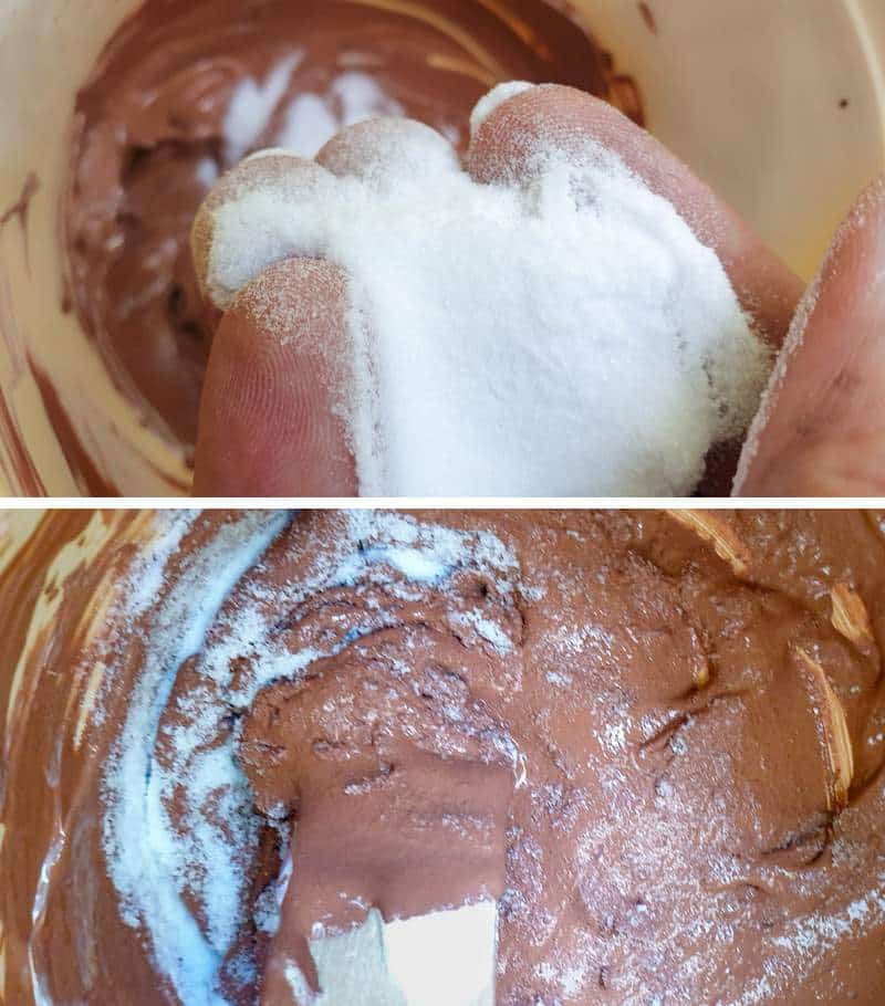 Add baking soda (bicarb) to the paint mixture