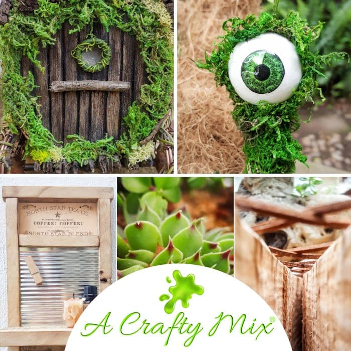 A collage of various craft projects by A Craft Mix.