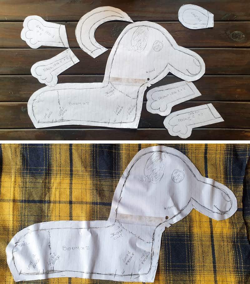Pin the pattern onto the fabric