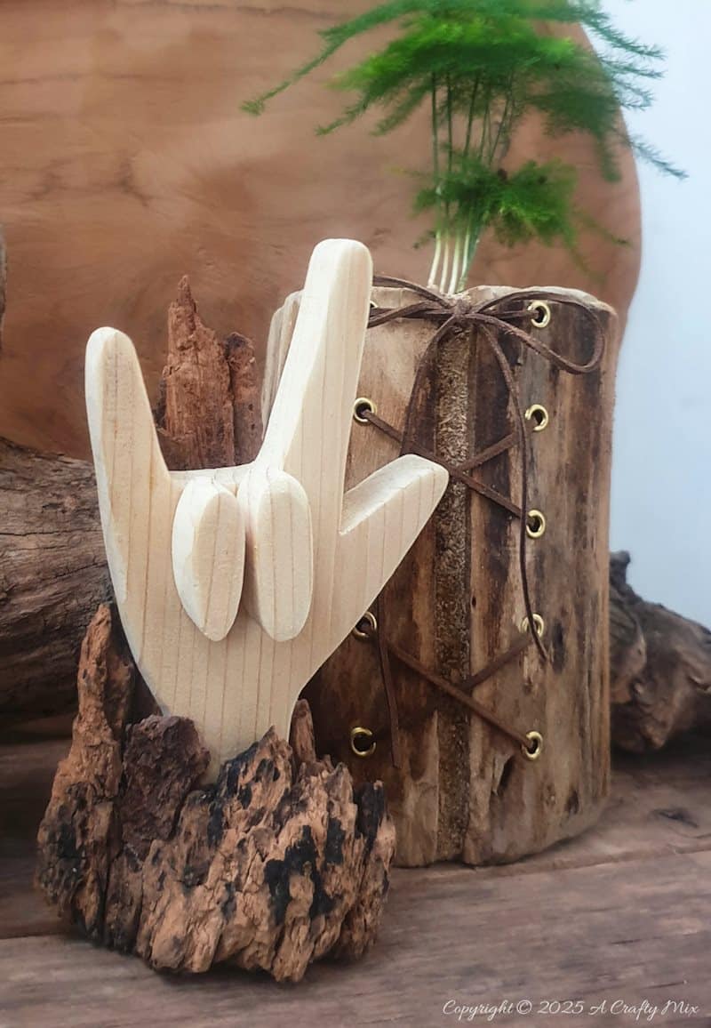Are you looking for a thoughtful gift to express your love? We'll show you how to make an ASL 'I Love You' hand sign using scrap wood. It&rsquo;s a gift from the heart. The tutorial includes a free cutting template.