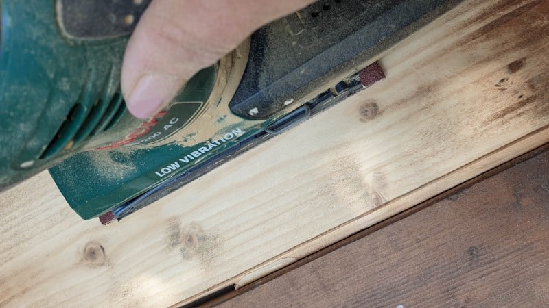 Sand the wood before making the sign