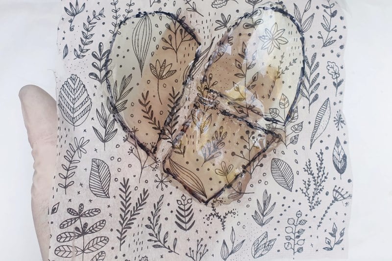 Looking through the transparent heart.