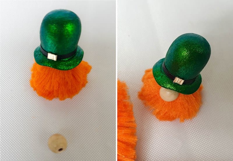 Glue on a small bead nose
