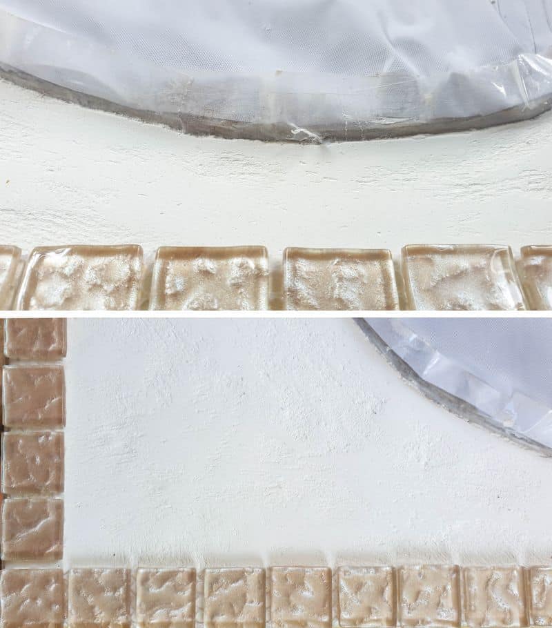 Add a tile border around the tabletop