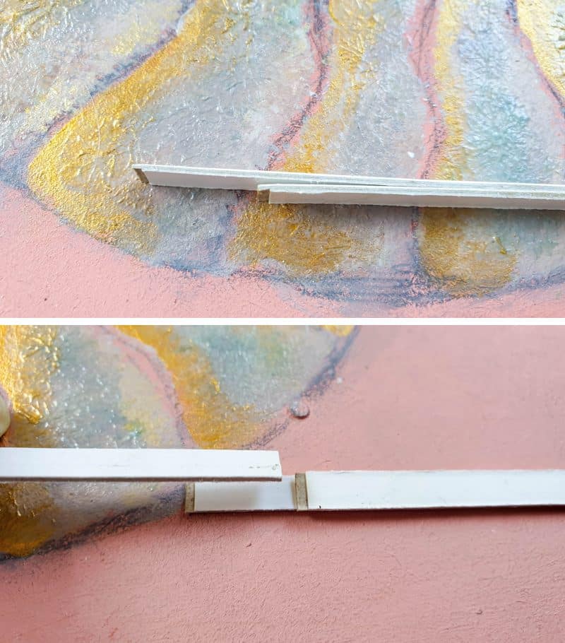 Join the cardboard strips together with glue