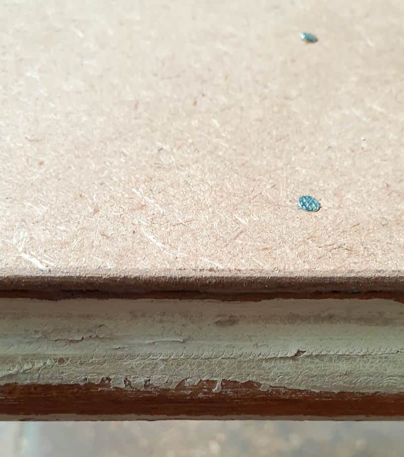 Nail a piece of MDF cut to size on the tabletop
